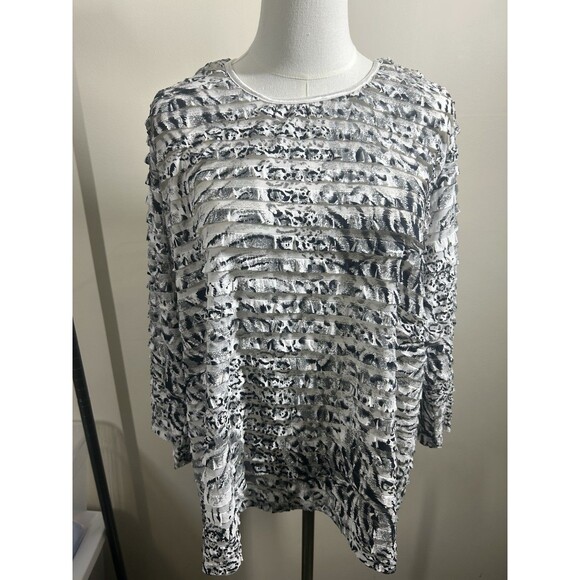 erin london Tops - Erin London Womens Top Plus 2X Black+White Polyester and Spandex Blend NEW 061